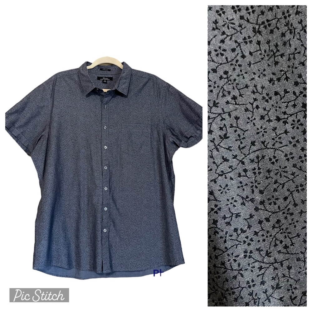 Marc Anthony Mans short sleeve, slim fit, button down shirt Size XL
